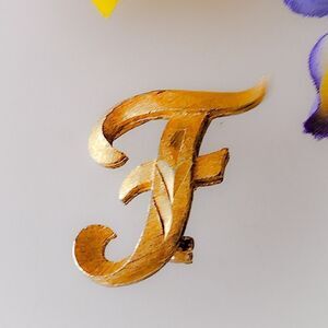 Vintage Mamselle Letter F Brooch
